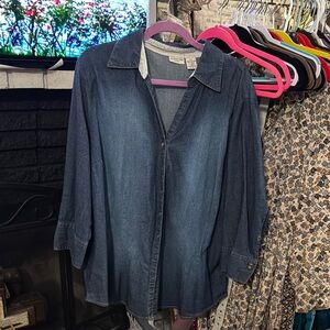 Denim Button-Up Shirt